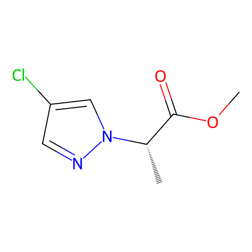 methyl (2S)-2-(4-chloropyrazol-1-yl)propanoate structure