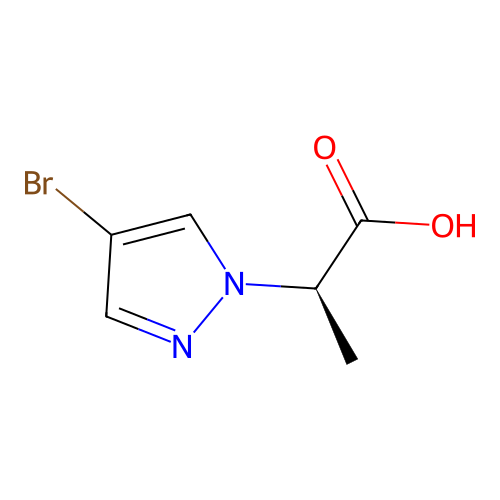 (2R)-2-(4-bromopyrazol-1-yl)propanoic Acid structure