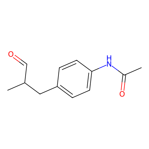 Acetamide, N-[4-(2-methyl-3-oxopropyl)phenyl]- structure