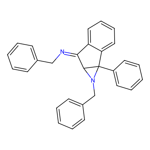 N,1-dibenzyl-1a-phenyl-6aH-indeno[1,2-b]azirin-6-imine structure