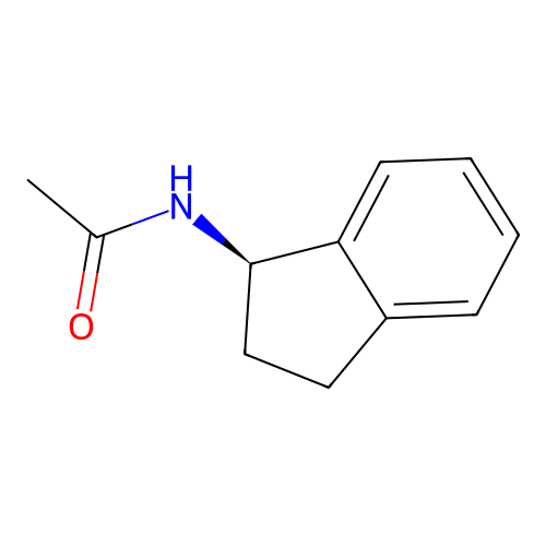 N-[(1R)-2,3-dihydro-1H-inden-1-yl]acetamide structure