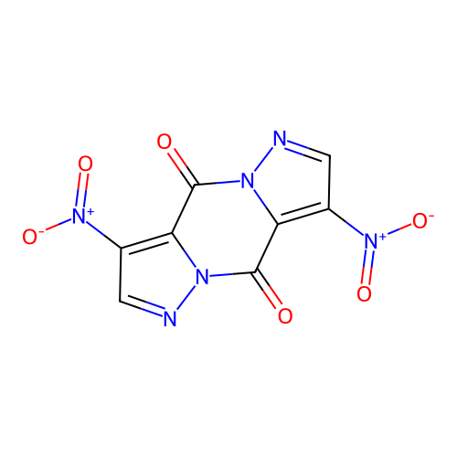 3,8-dinitro-4H,9H-dipyrazolo[1,5-a:1',5'-d]pyrazine-4,9-dione structure