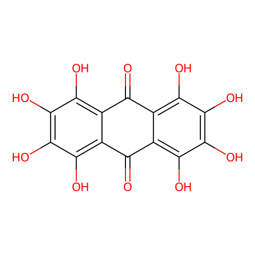 Octahydroxyanthraquinone structure