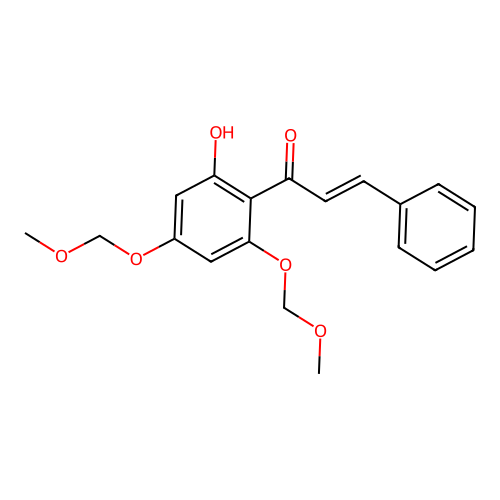 (2E)-1-[2-Hydroxy-4,6-bis(methoxymethoxy)phenyl]-3-phenyl-2-propen-1-one structure