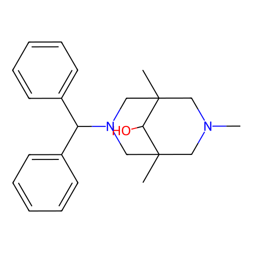 3-Benzhydryl-1,5,7-trimethyl-3,7-diazabicyclo[3.3.1]nonan-9-ol structure