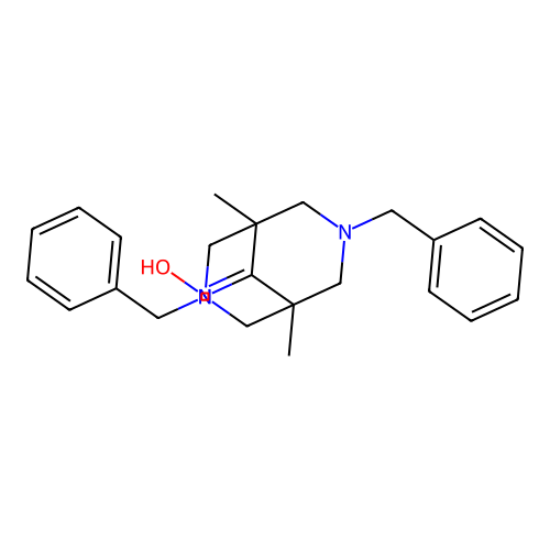 3,7-Dibenzyl-1,5-dimethyl-3,7-diazabicyclo[3.3.1]nonan-9-one oxime structure