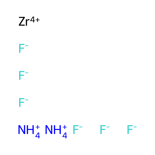 Diazanium;zirconium(4+);hexafluoride structure