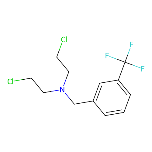 2-chloro-N-(2-chloroethyl)-N-[[3-(trifluoromethyl)phenyl]methyl]ethanamine structure