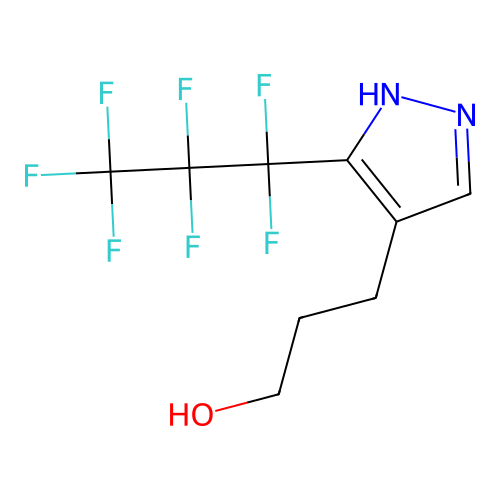 3-(3-Heptafluoropropyl-1H-pyrazol-4-yl)-propan-1-ol structure