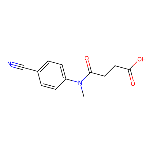 4-(4-cyano-N-methylanilino)-4-oxobutanoic acid structure