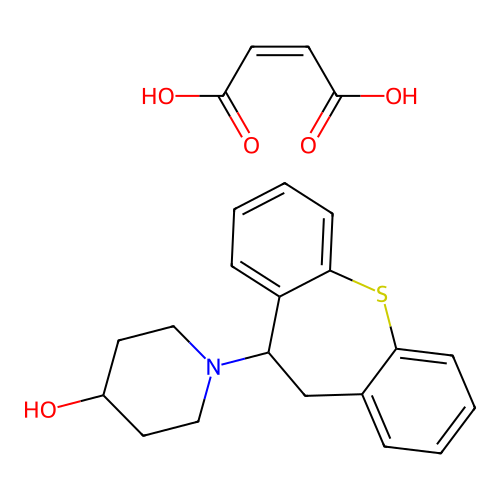 4-Piperidinol, 1-(10,11-dihydrodibenzo(b,f)thiepin-10-yl)-, maleate (1:1) structure