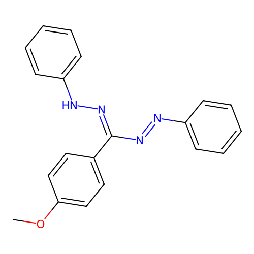 N'-anilino-4-methoxy-N-phenyliminobenzenecarboximidamide structure