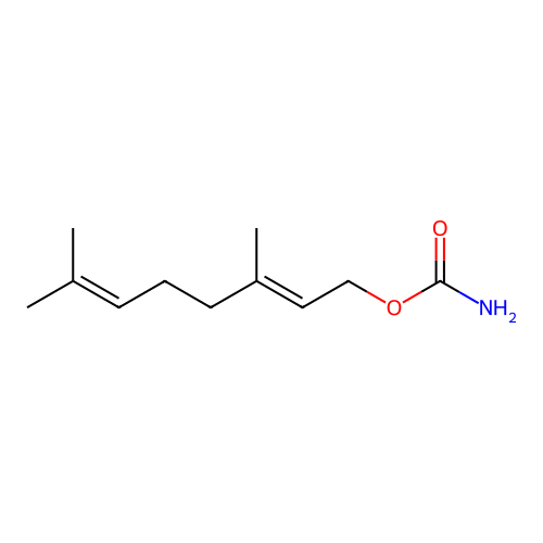 Geranyl carbamate structure