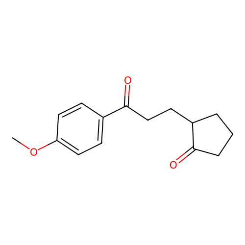 2-(3-(4-Methoxyphenyl)-3-oxopropyl)cyclopentanone structure