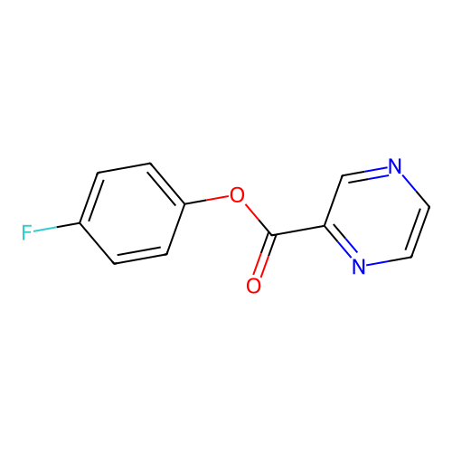 (4-Fluorophenyl) pyrazine-2-carboxylate structure