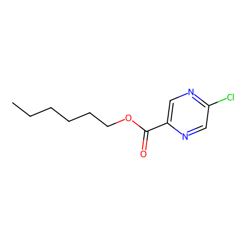 Hexyl 5-chloropyrazine-2-carboxylate structure