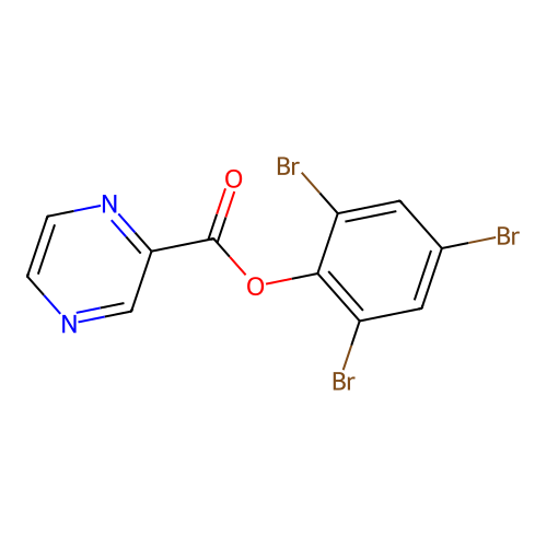 (2,4,6-Tribromophenyl) pyrazine-2-carboxylate structure