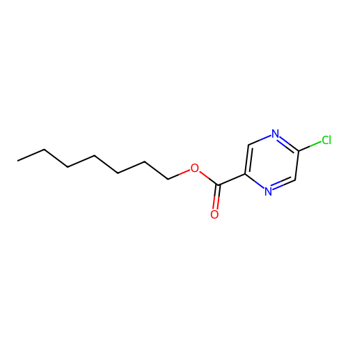 Heptyl 5-chloropyrazine-2-carboxylate structure