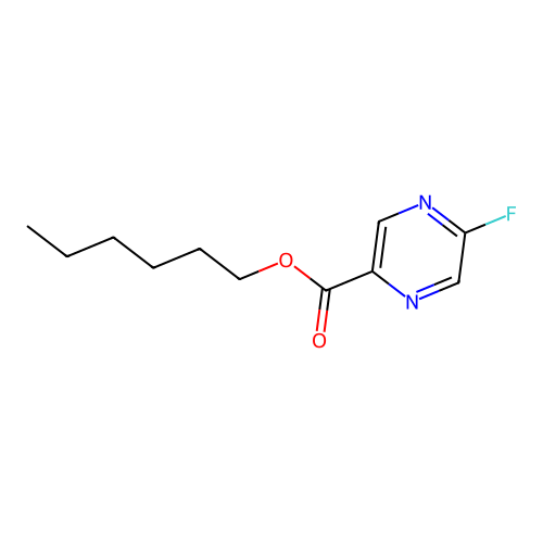 Hexyl 5-fluoropyrazine-2-carboxylate structure