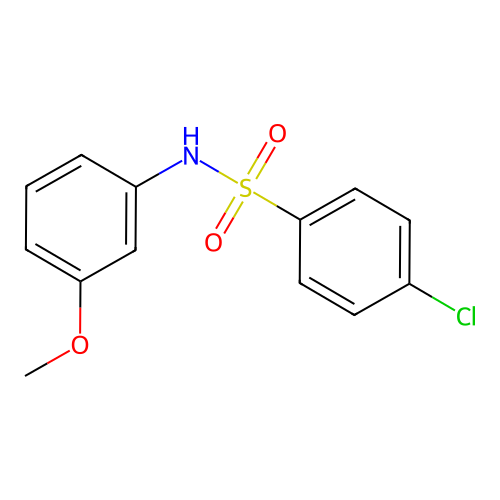 4-chloro-N-(3-methoxyphenyl)benzenesulfonamide structure
