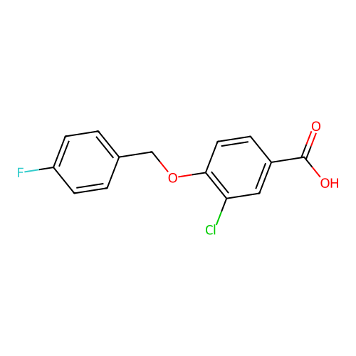 3-Chloro-4-((4-fluorobenzyl)oxy)benzoic acid structure