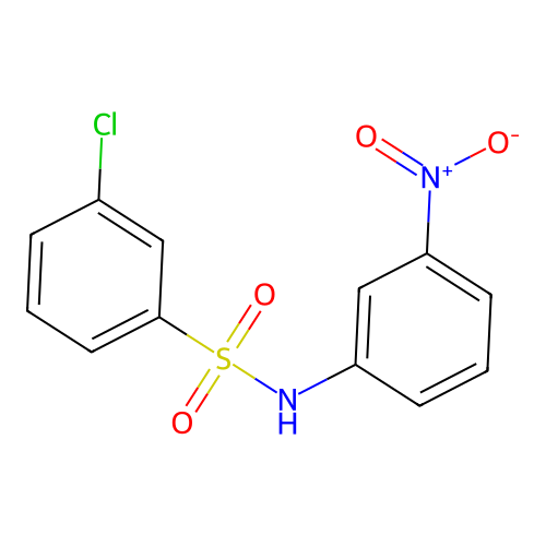 3-chloro-N-(3-nitrophenyl)benzenesulfonamide structure