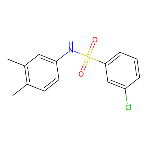 3-chloro-N-(3,4-dimethylphenyl)benzenesulfonamide structure