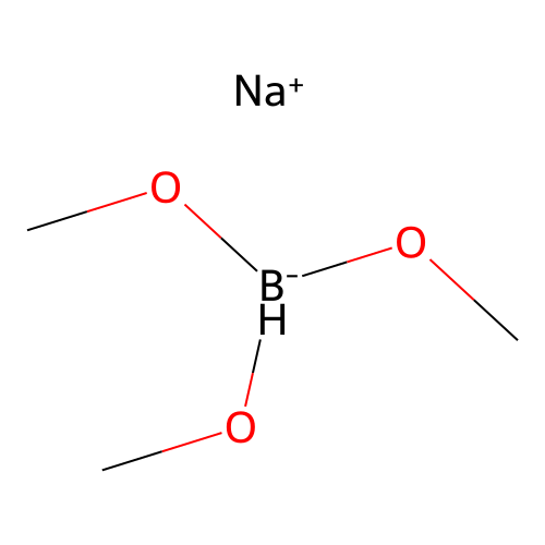 Sodium hydrotrimethoxyborate(1-) structure