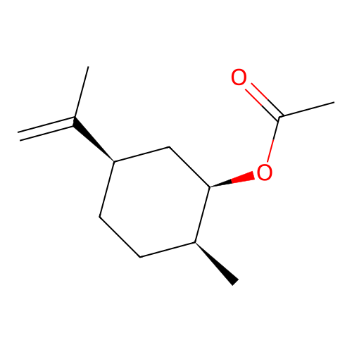 Neoisodihydrocarveol acetate structure