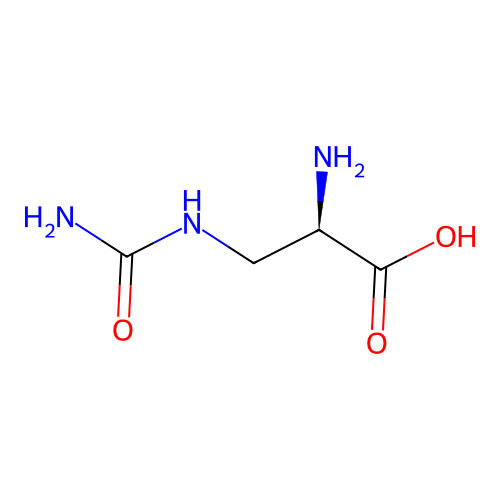 (2R)-2-amino-3-(carbamoylamino)propanoic acid structure