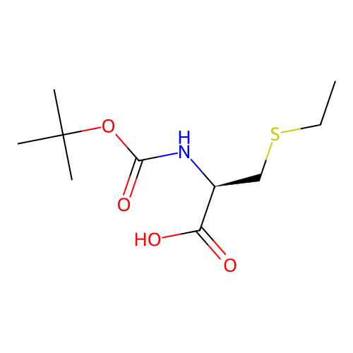 (2R)-2-{[(tert-butoxy)carbonyl]amino}-3-(ethylsulfanyl)propanoic acid structure