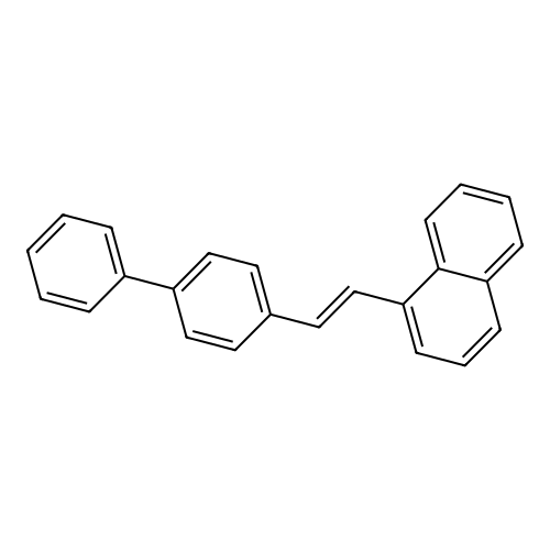 4-[(E)-2-(1-naphthyl)vinyl]biphenyl structure