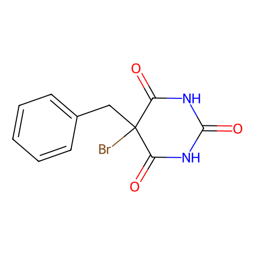 5-benzyl-5-bromo-2,4,6(1H,3H,5H)-pyrimidinetrione structure