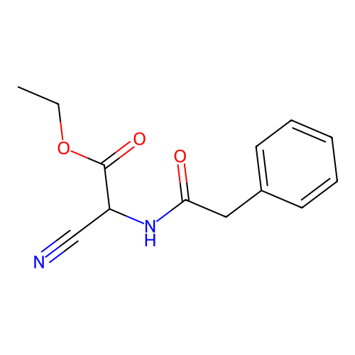 Ethyl 2-cyano-2-[(2-phenylacetyl)amino]acetate structure