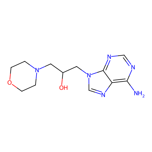 1-(6-Aminopurin-9-yl)-3-morpholin-4-ylpropan-2-ol structure