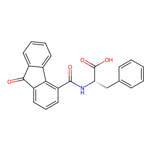 N-[(9-oxo-9H-fluoren-4-yl)carbonyl]-L-phenylalanine structure