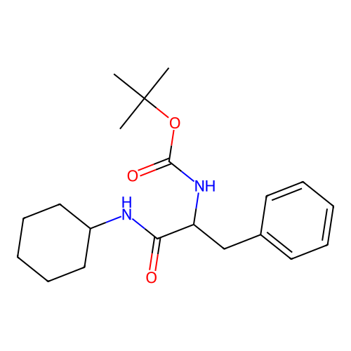 tert-butyl N-[1-(cyclohexylamino)-1-oxo-3-phenylpropan-2-yl]carbamate structure