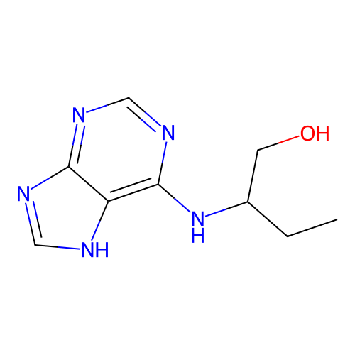 2-(9H-purin-6-ylamino)butan-1-ol structure