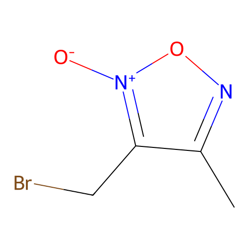 3-(Bromomethyl)-4-methyl-1,2,5-oxadiazole-2-oxide structure