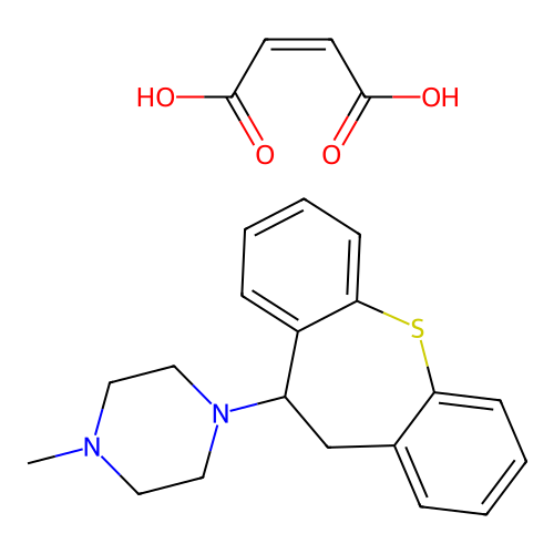 Piperazine, 1-(10,11-dihydrodibenzo(b,f)thiepin-10-yl)-4-methyl-, maleate (1:1) structure