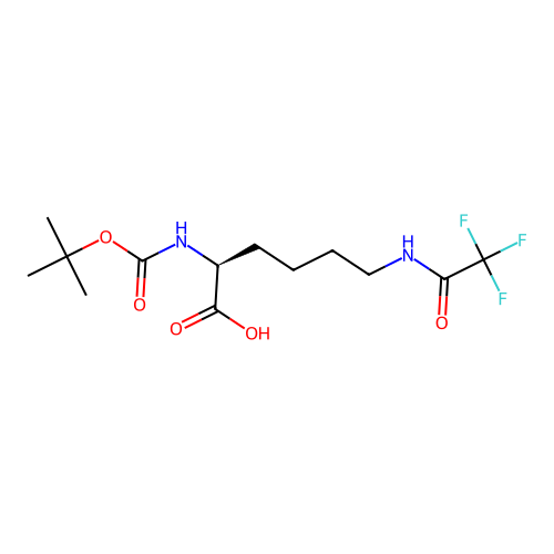 (S)-2-((tert-Butoxycarbonyl)amino)-6-(2,2,2-trifluoroacetamido)hexanoic acid structure