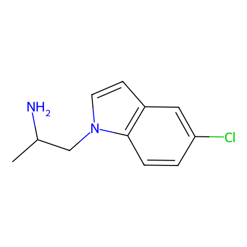 (R,S)-1-(5-chloro-1H-indol-1-yl)propan-2-amine structure