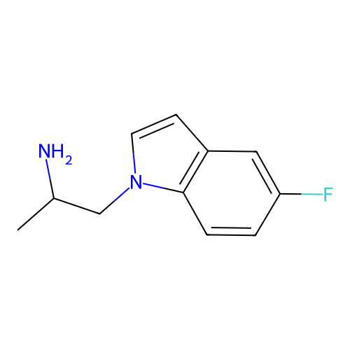 (R,S)-1-(5-fluoro-1H-indol-1-yl)propan-2-amine structure