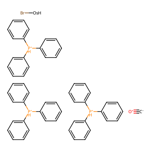 Osmium, bromocarbonylhydrotris(triphenylphosphine)- structure