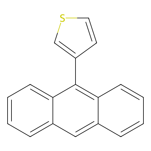 3-Anthracen-9-ylthiophene structure