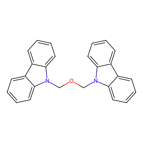 9,9'-(oxydimethanediyl)bis(9H-carbazole) structure