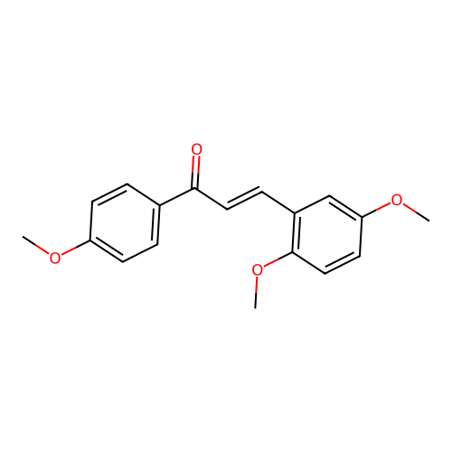 (2E)-3-(2,5-dimethoxyphenyl)-1-(4-methoxyphenyl)prop-2-en-1-one structure