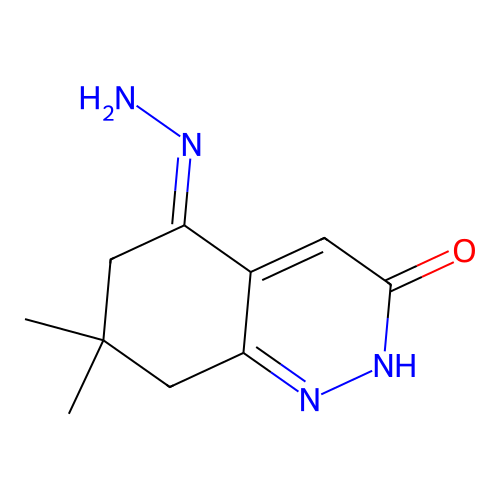 (5E)-5-hydrazinylidene-7,7-dimethyl-5,6,7,8-tetrahydrocinnolin-3(2H)-one structure