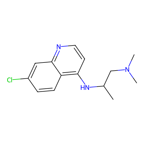 2-N-(7-chloroquinolin-4-yl)-1-N,1-N-dimethylpropane-1,2-diamine structure