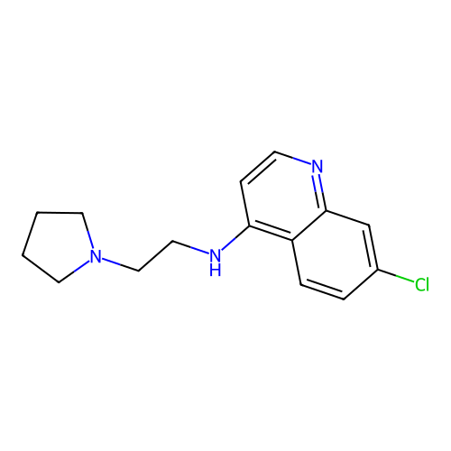 7-chloro-N-(2-(pyrrolidin-1-yl)ethyl)quinolin-4-amine structure